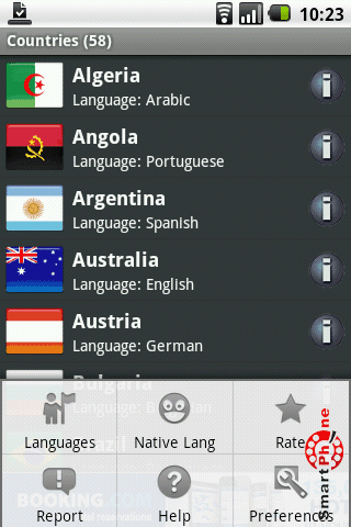  Tourist language  Android OS