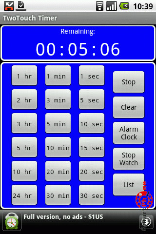   TwoTouch Timer & Alarmclock  Android OS