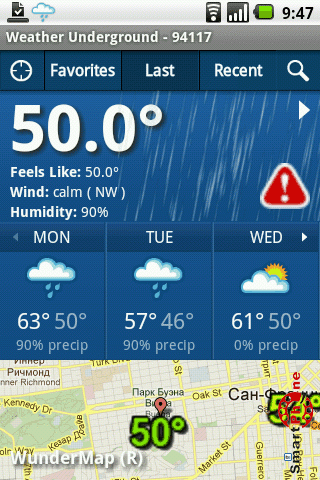   Weather Underground  Android OS