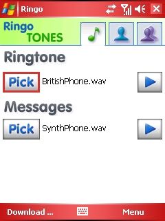 Ringo Mobile - программа позволяет с легкостью производить смену мелодий