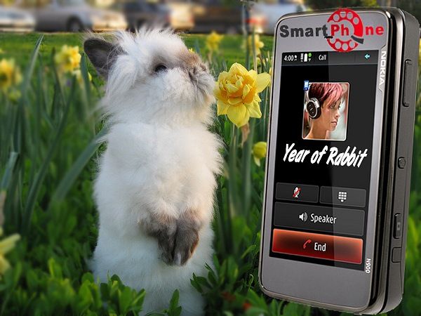 был завершен конкурс на лучший коллаж 2011 год: Кролик+смартфон