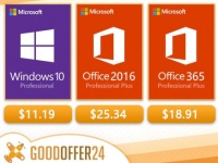 Софт дня: Windows Pro - $11.19, Office 2016 Pro - $25.34, Office 2019 Plus - $52.02