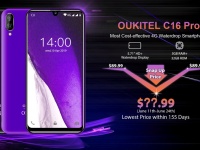 Oukitel представила доступный 4G-смартфон C16 Pro с каплевидным вырезом под фронталку
