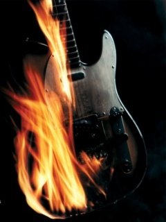 Flaming Guitar -  1