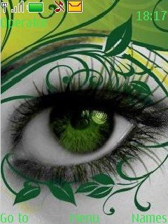 Green Floral Eye -  1