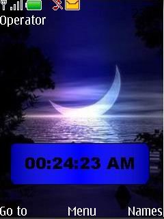 Moon Clock Blue -  1