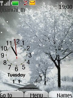 Snowing And Clock -  1