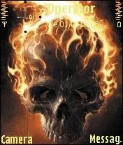 Flamed skull -  1