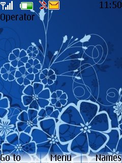 Blue Flower Abstract -  1