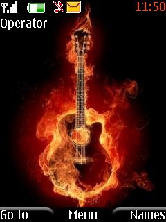 burning guitar -  1