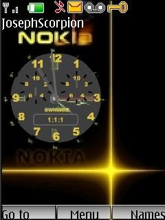 Swf Gold Nokia Clock -  1