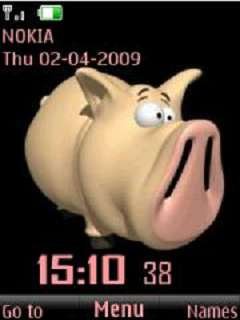 Swf Clock Pig Animat -  1