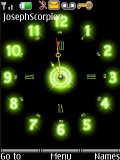 Swf Green Neon Clock -  1