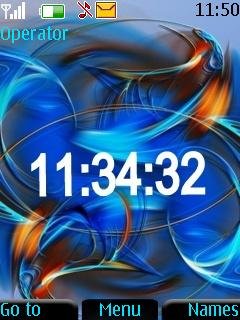 Blue Abstract Clock -  1