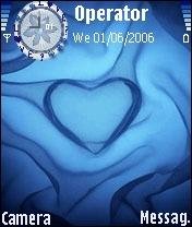 Blue Abstract Heart -  1