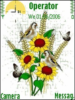 Sunflowers And Birds -  1
