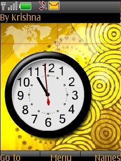 Clock-yellow Abst -  1