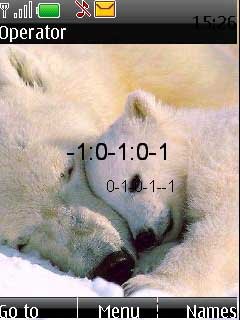 Clock - Polar Bears -  1