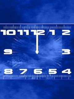 Blue Analog Clock -  1