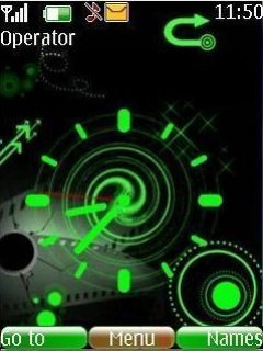 Green Art Clock -  1