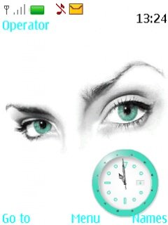 Green Eyes Clock -  1