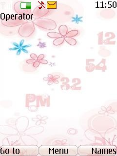 Pink Floral Clock -  1