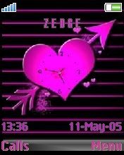 Pink Heart Clock -  1