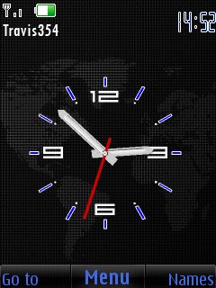 blue black clock -  1