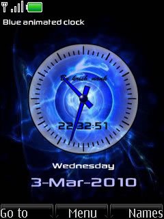 Blue Animated Clock -  1