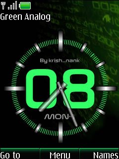 Green Analog Clock -  1