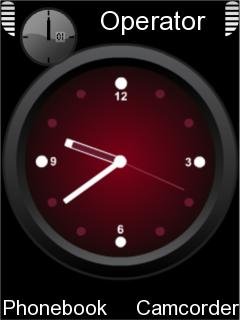 Red Analogue Clock -  1