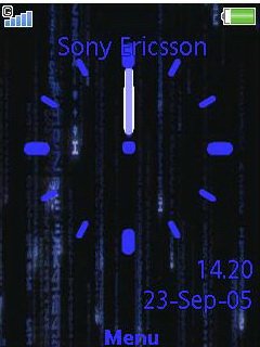 Matrix Blue Clock -  1