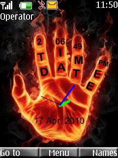 Fire Hand Clock -  1