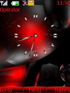 Red Analog Clock -  1