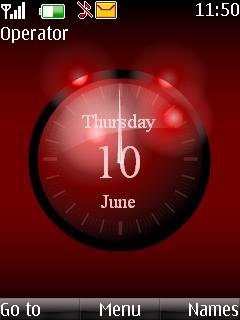 Glowing Red Clock -  1