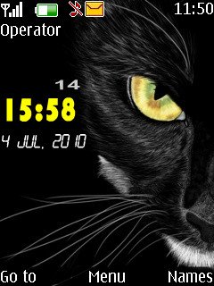 Black Cat Clock -  1