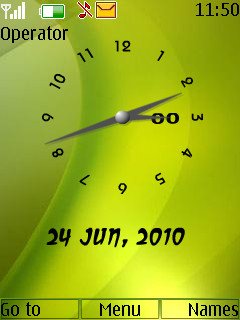 Green Analogue Clock -  1