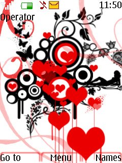 Red Abstract Heart -  1
