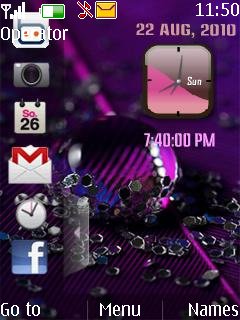Purple Drop Clock -  1