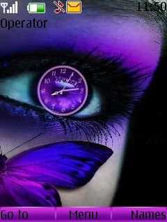 Purple Eye Clock -  1