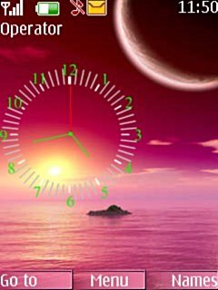 Red Sunset Clock -  1