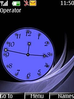 Abstract Blue Clock -  1