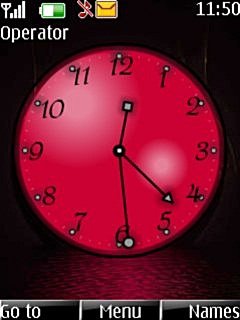 Abstract Red Clock -  1