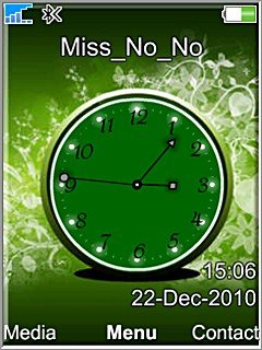 Abstract green clock -  1