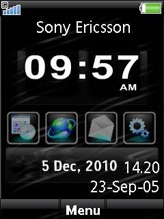 Black Flip Clock -  1