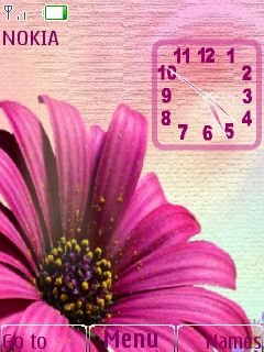 Pink Flower Clock -  1