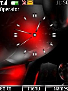 Red Analog Clock -  1