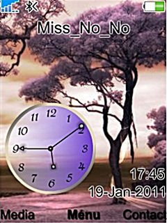 Purple Nature Clock -  1