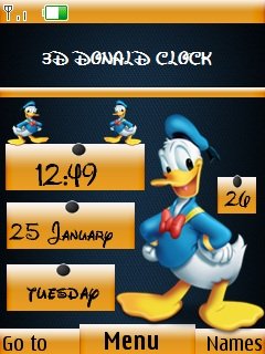 3d Cute Donald Clock -  1