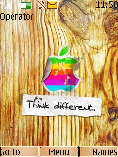 apple wood sticker -  1